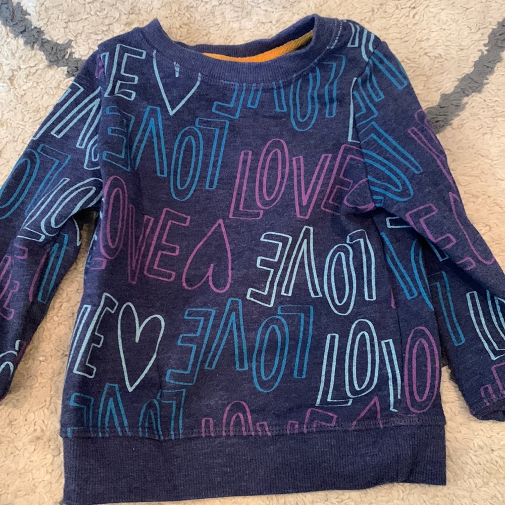 Toddler 2T girls sweater cat and jack love
